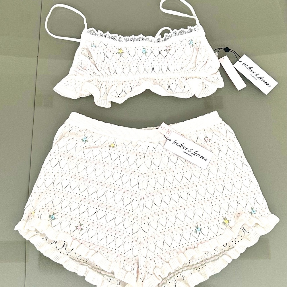 NWT; For love & lemons Cami short set